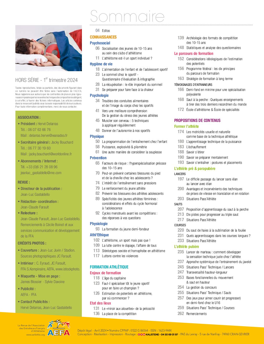 SPÉCIALE FORMATION ATHLÉTIQUE DES 10-15 ANS